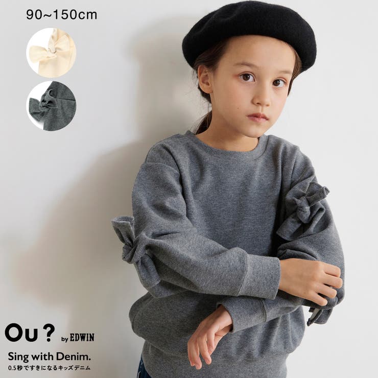 【Ou? by EDWIN】リボン付きトレーナー | ブランシェス | 詳細画像1 