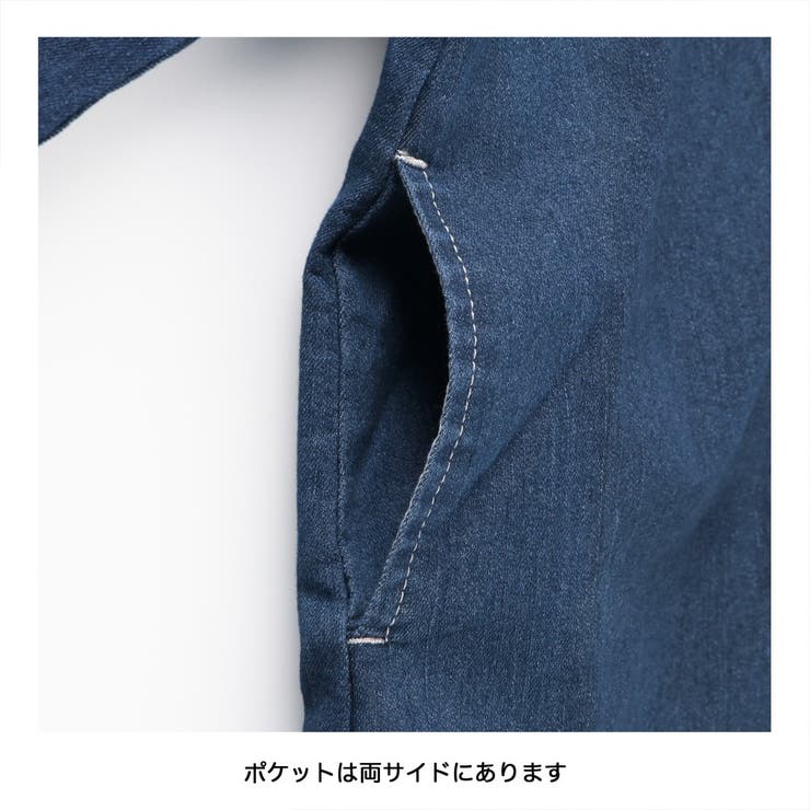 Ou? by EDWIN】襟リボン付きデニムワンピース[品番：BRSK0008608