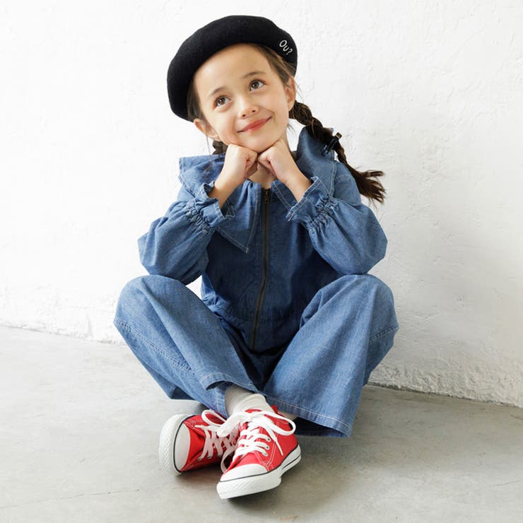 【Ou? by EDWIN】デニムオールインワン | ブランシェス | 詳細画像1 