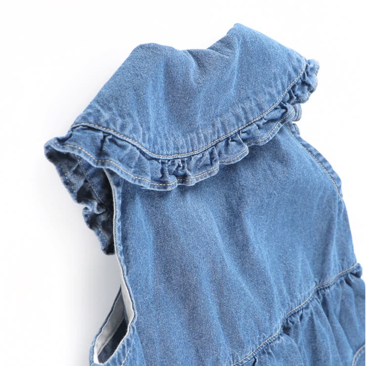 【Ou? by EDWIN】フリルデニムベスト 春 トップス | ブランシェス | 詳細画像11 