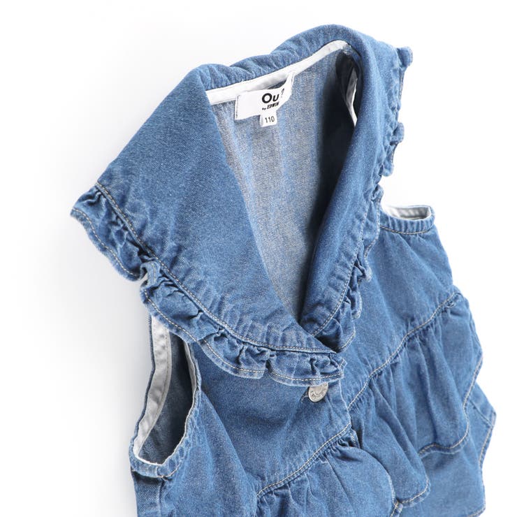 【Ou? by EDWIN】フリルデニムベスト 春 トップス | ブランシェス | 詳細画像8 
