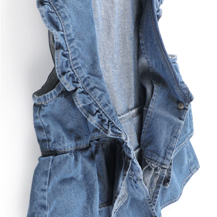 【Ou? by EDWIN】フリルデニムベスト 春 トップス | ブランシェス | 詳細画像9 