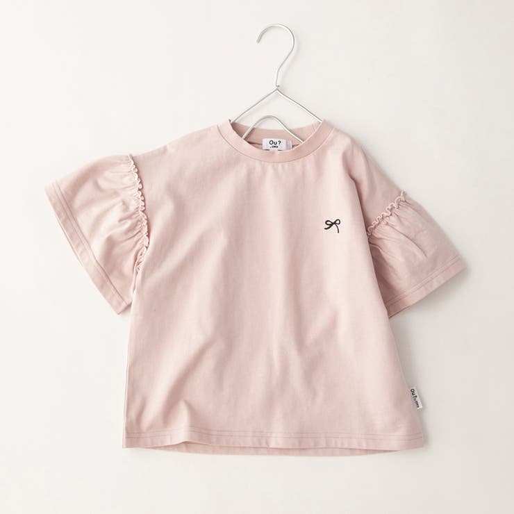 ピンクベージュ | 【Ou? by EDWIN】袖切り替え半袖Tシャツ 春 トップス | ブランシェス