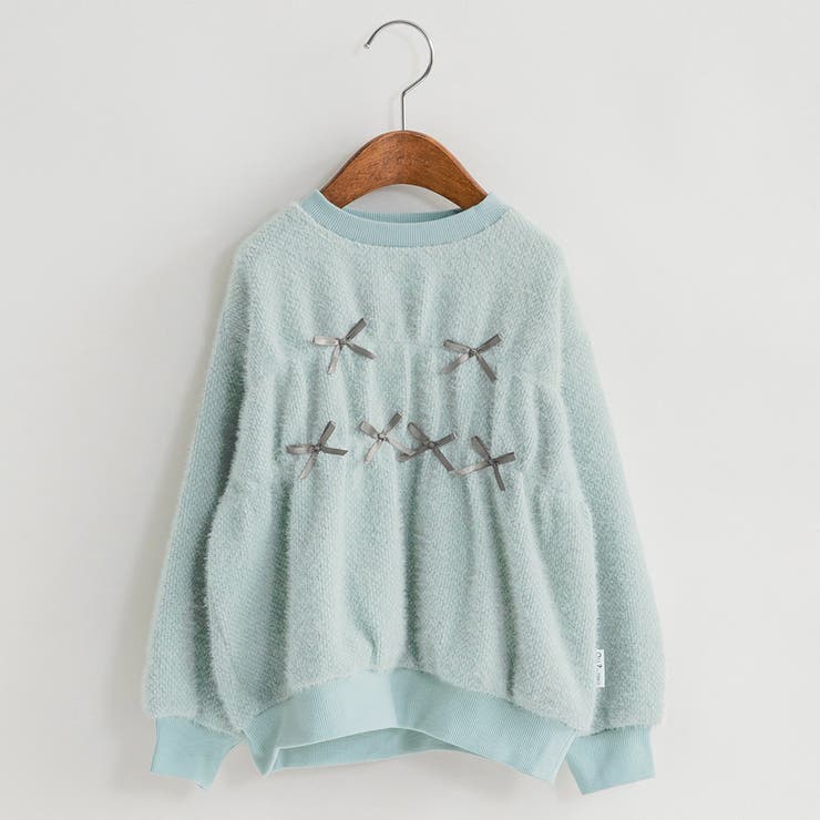 ブルーグレー | リボン モチーフ トレーナー | ブランシェス