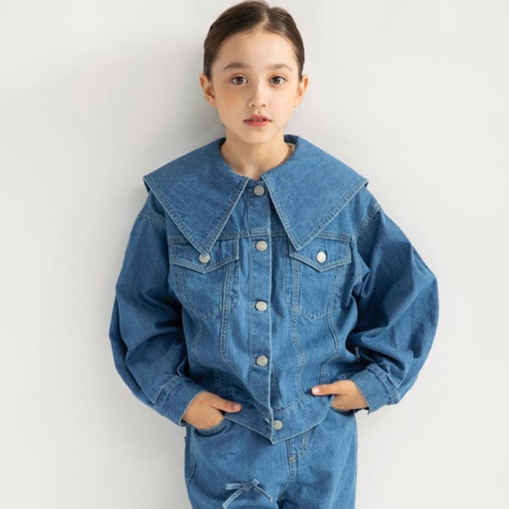 ブルー | 【Ou? by EDWIN】BIG襟デニム | ブランシェス