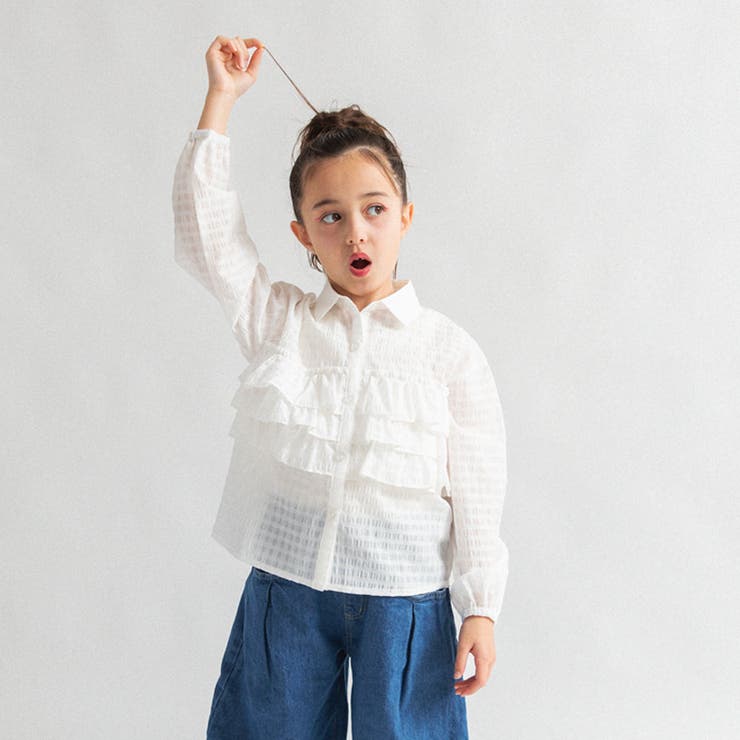 【Ou? by EDWIN】フリルブラウス | ブランシェス | 詳細画像6 