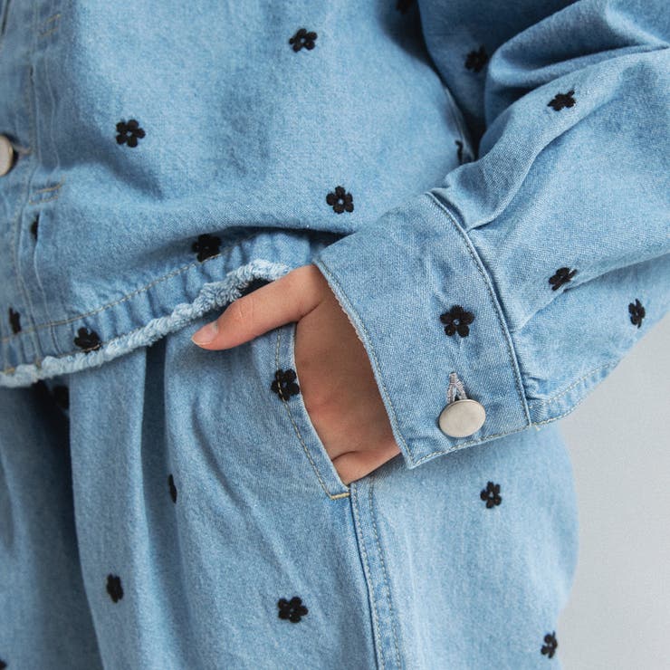 【Ou? by EDWIN】お花刺しゅうデニムパンツ | ブランシェス | 詳細画像9 