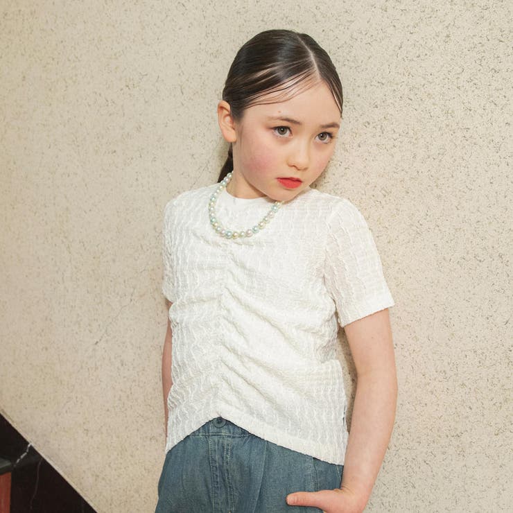 オフホワイト | 【Ou? by EDWIN】シャーリング半袖Tシャツ | ブランシェス