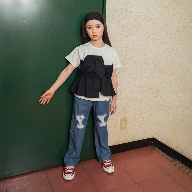 【Ou? by EDWIN】切替デザイン半袖Tシャツ | ブランシェス | 詳細画像3 