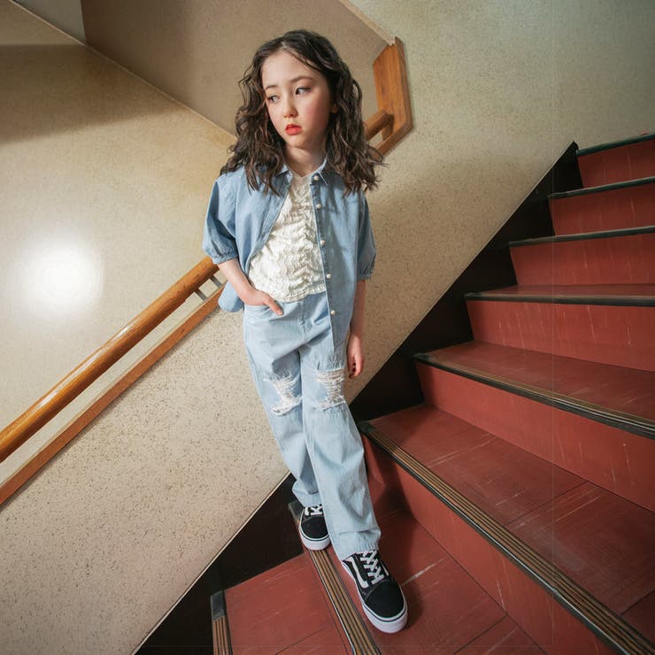 【Ou? by EDWIN】ショート丈デニムシャツ | ブランシェス | 詳細画像7 