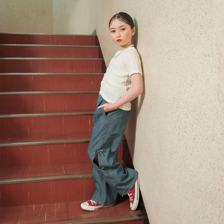 【Ou? by EDWIN】サイドリボンデニムパンツ | ブランシェス | 詳細画像14 