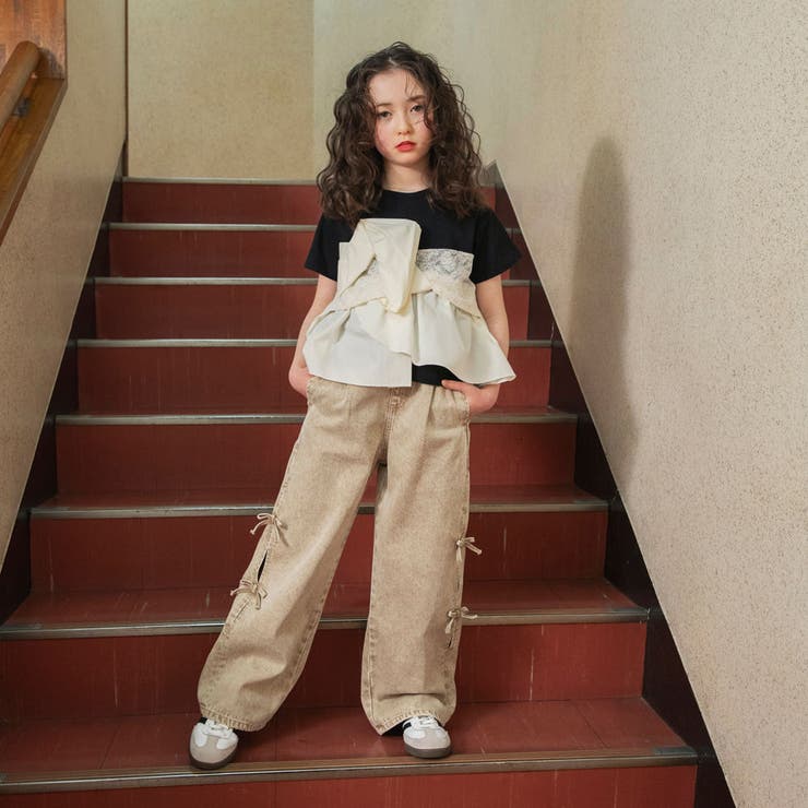 【Ou? by EDWIN】サイドリボンデニムパンツ | ブランシェス | 詳細画像4 