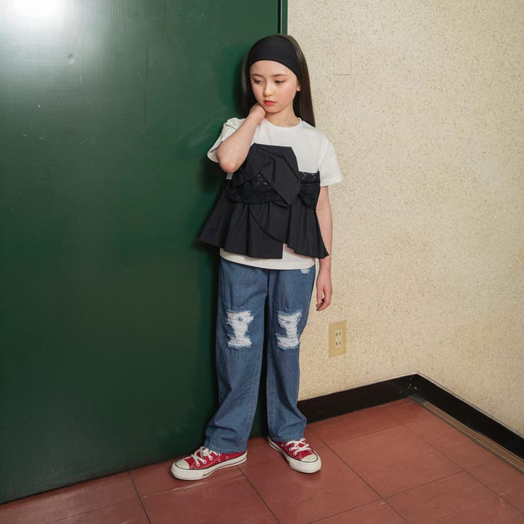 【Ou? by EDWIN】クラッシュレースデニムパンツ | ブランシェス | 詳細画像13 