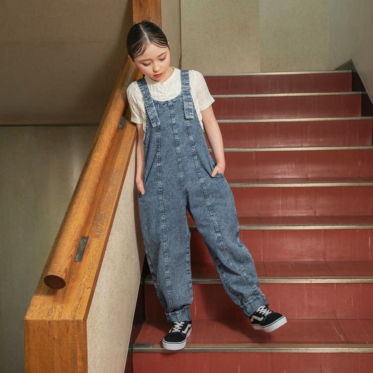 【Ou? by EDWIN】デニムサロペット | ブランシェス | 詳細画像4 