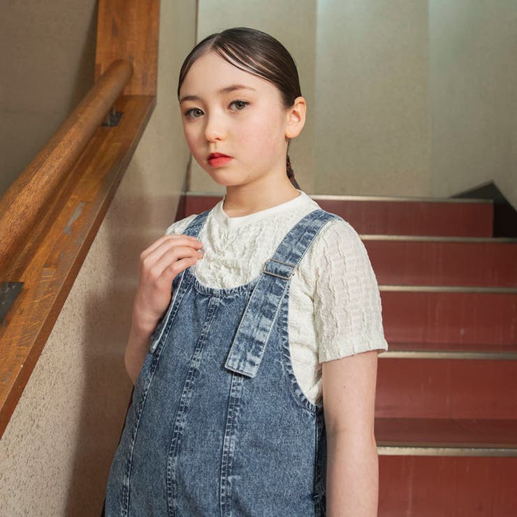 【Ou? by EDWIN】デニムサロペット | ブランシェス | 詳細画像6 