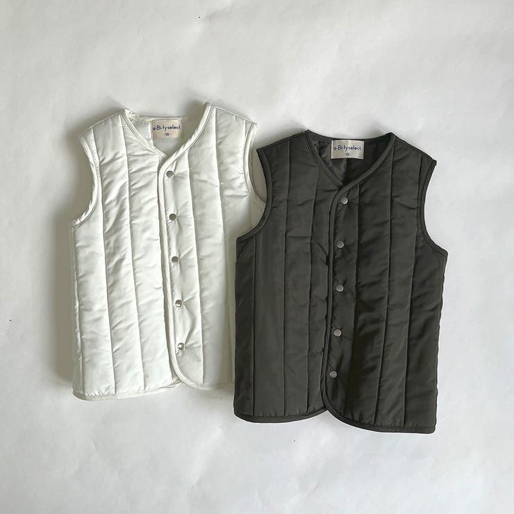 中綿ミドル丈 縦キルティングベスト | ブランシェス | 詳細画像2 