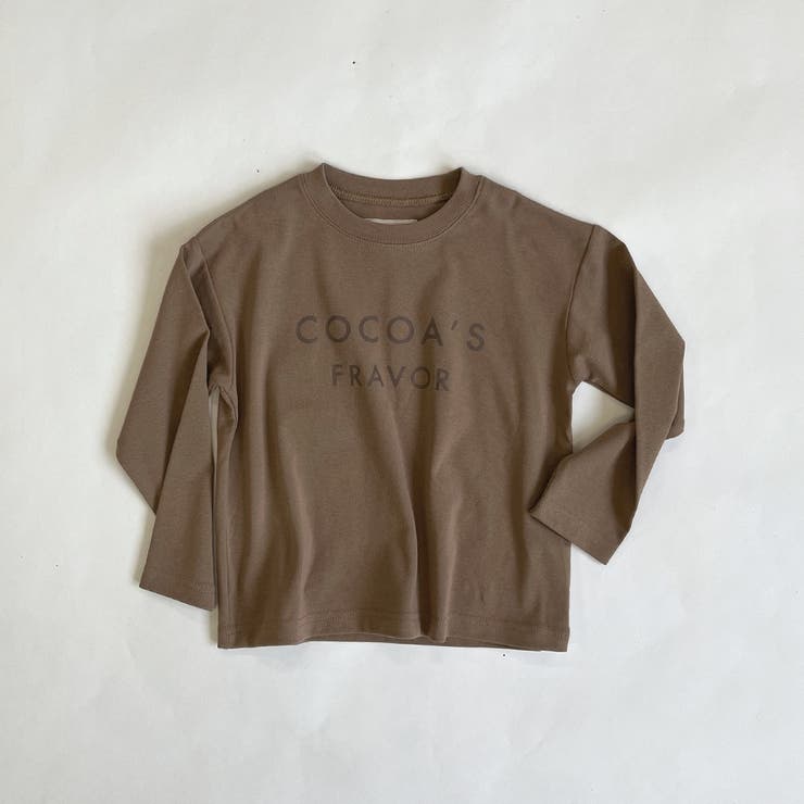 ブラウン | ブレックファースト フロントロゴプリント長袖Tシャツ | ブランシェス