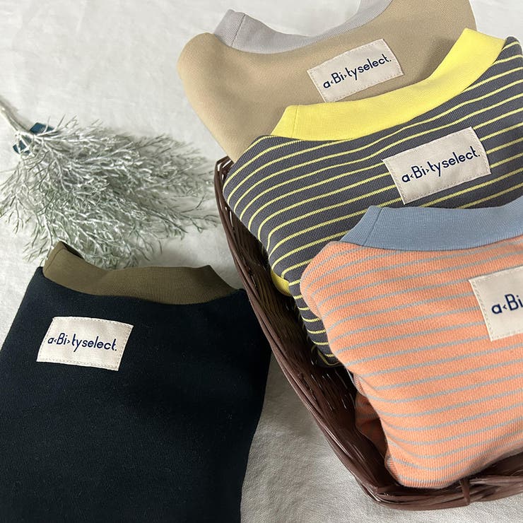 バイカラーバックネームつき 薄手モックネックトレーナー | ブランシェス | 詳細画像12 