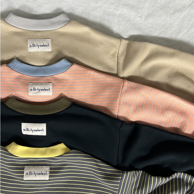 バイカラーバックネームつき 薄手モックネックトレーナー | ブランシェス | 詳細画像13 