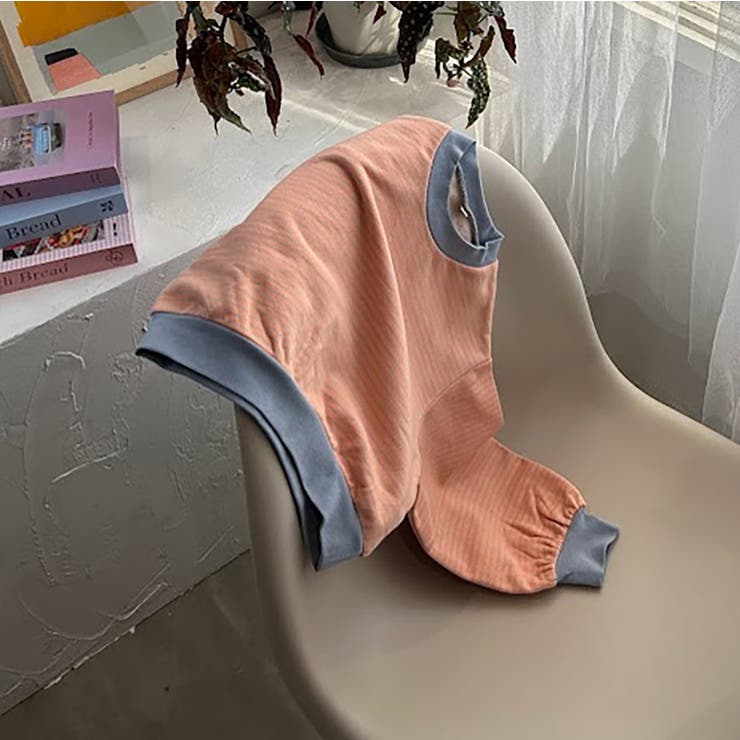 バイカラーバックネームつき 薄手モックネックトレーナー | ブランシェス | 詳細画像2 