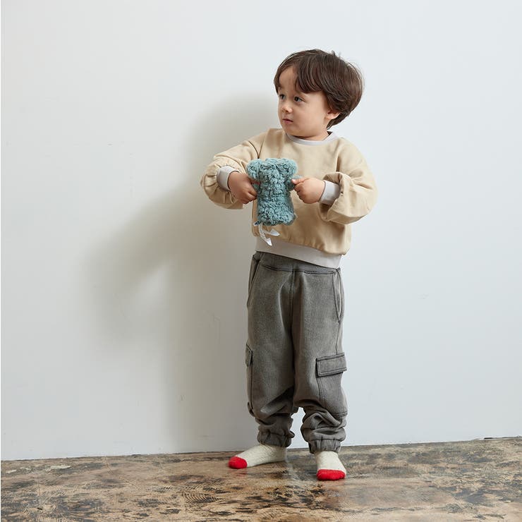 バイカラーバックネームつき 薄手モックネックトレーナー | ブランシェス | 詳細画像8 