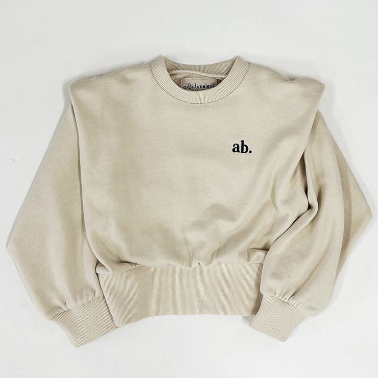 アイボリー | ワンポイント胸刺繍 パワショルトレーナー | ブランシェス