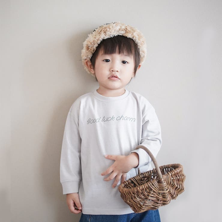 ライトグレー | 【aBity select./アビティセレクト】星ロゴドット柄長袖Tシャツ | ブランシェス