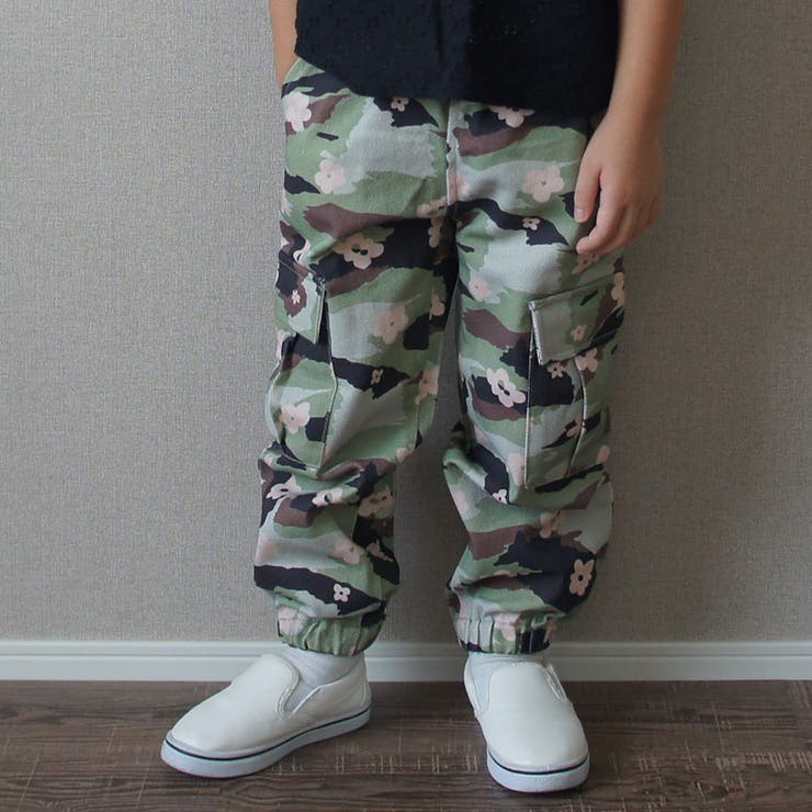 迷彩 | 【aBity select./アビティセレクト】迷彩・小花柄カーゴロングパンツ | ブランシェス