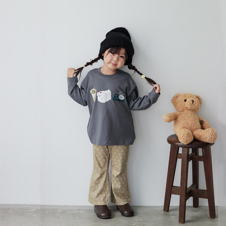 【aBity select./アビティセレクト】総柄フレアロングパンツ | ブランシェス | 詳細画像2 