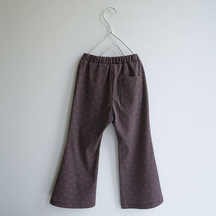 ダークブラウン | 【aBity select./アビティセレクト】総柄フレアロングパンツ | ブランシェス