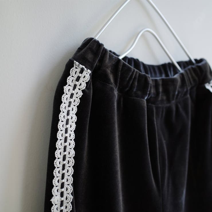 【aBity select./アビティセレクト】レースラインベロアロングパンツ | ブランシェス | 詳細画像9 