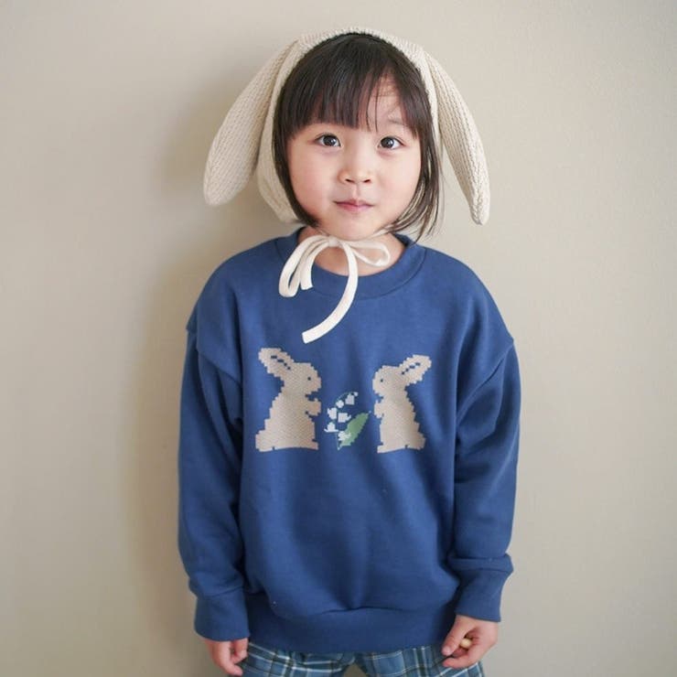 ネイビーブルー | 【aBity select./アビティセレクト】アソートモチーフ裏毛トレーナー | ブランシェス