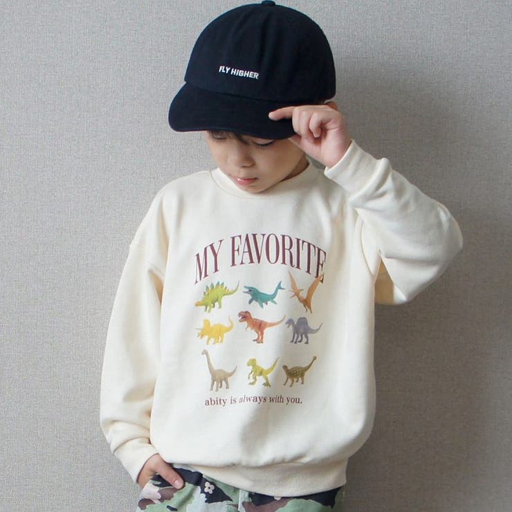 アイボリー | MY FAVORITEアソートモチーフ裏毛トレーナー | ブランシェス