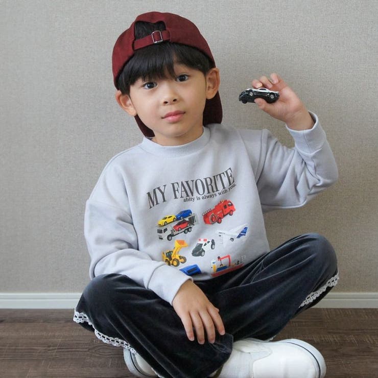 ライトグレー | MY FAVORITEアソートモチーフ裏毛トレーナー | ブランシェス