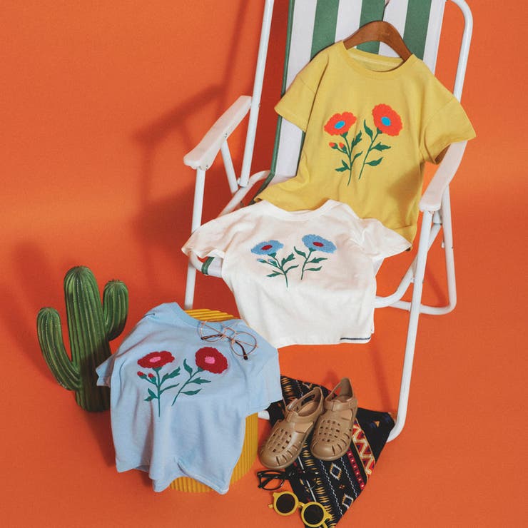 【aBity select./アビティセレクト】サガラ刺繍フラワー半袖Tシャツ | ブランシェス | 詳細画像9 