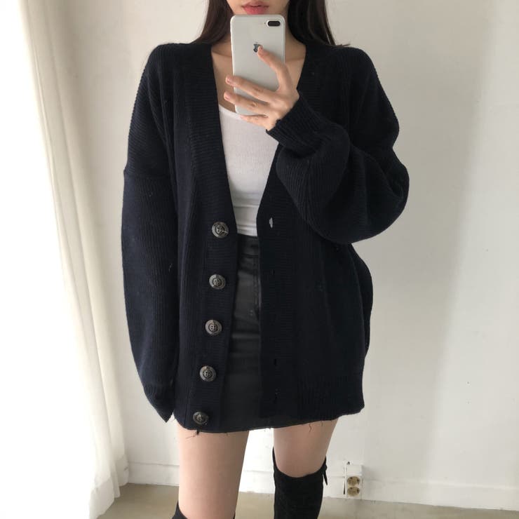 グランピット ルーズフィットビッグサイズニットカーディガンジャケット3カラー韓国… | BRICH | 詳細画像2 