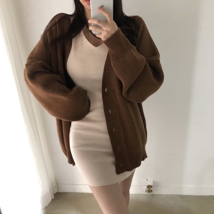 グランピット ルーズフィットビッグサイズニットカーディガンジャケット3カラー韓国… | BRICH | 詳細画像3 