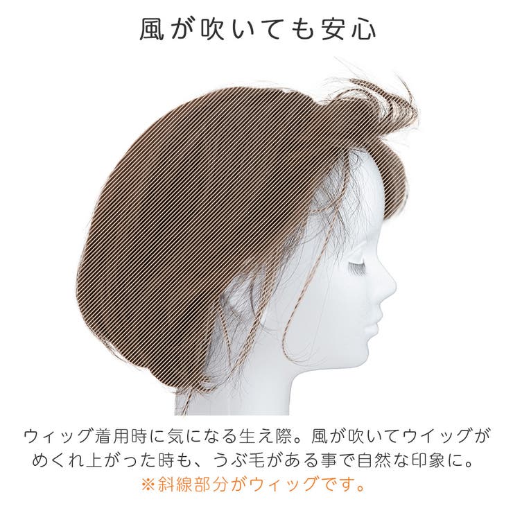 ウィッグ 産毛付き ウィッグバンド[品番：BRLE0000469