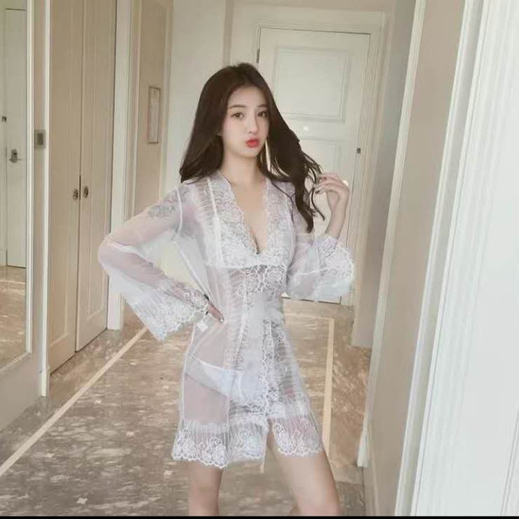 セクシー雑貨 レースガウンランジェリーセット(ホワイト) | bright wrist  | 詳細画像1 