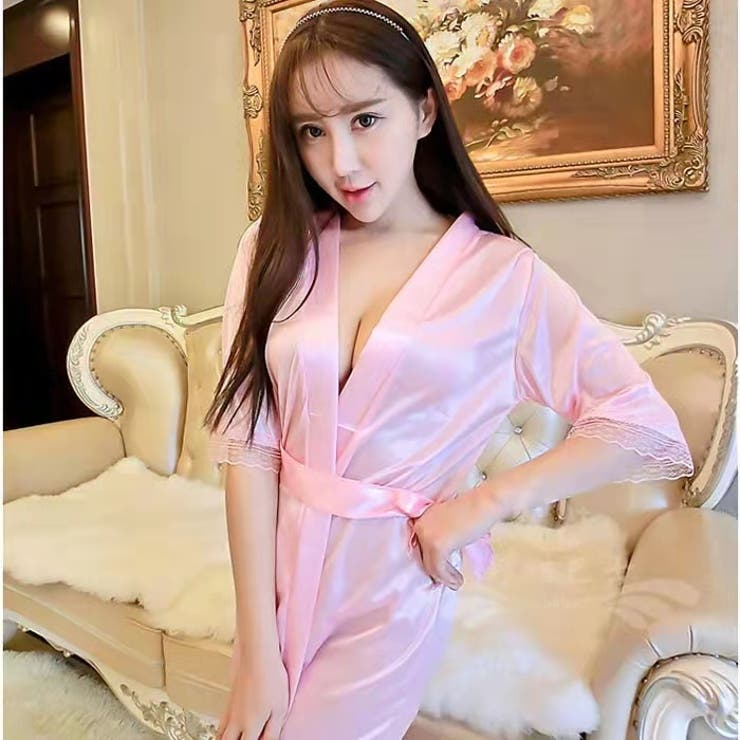 セクシー雑貨 サテンガウン＆Tバックショーツセット | bright wrist  | 詳細画像1 