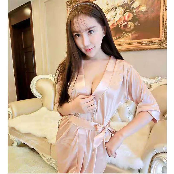 セクシー雑貨 サテンガウン＆Tバックショーツセット | bright wrist  | 詳細画像2 