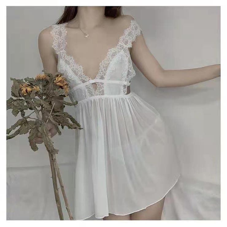 セクシー雑貨 バックオープンレーシーベビードール＆Tバックショーツセット | bright wrist  | 詳細画像6 