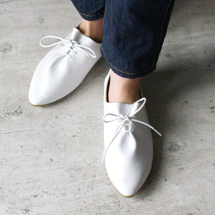 【Paloma Wool】レザー レースアップ フラットシューズ PALO Paloma Wool(パロマウール) 靴・シューズ(レディース