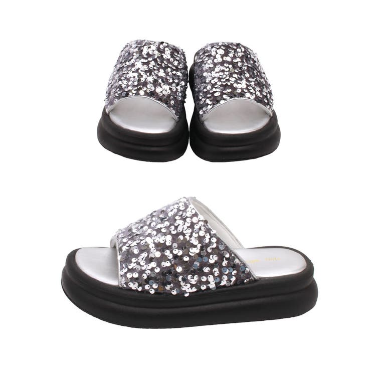 スパンコール 厚底サンダル シルバー | Brignton  | 詳細画像14 