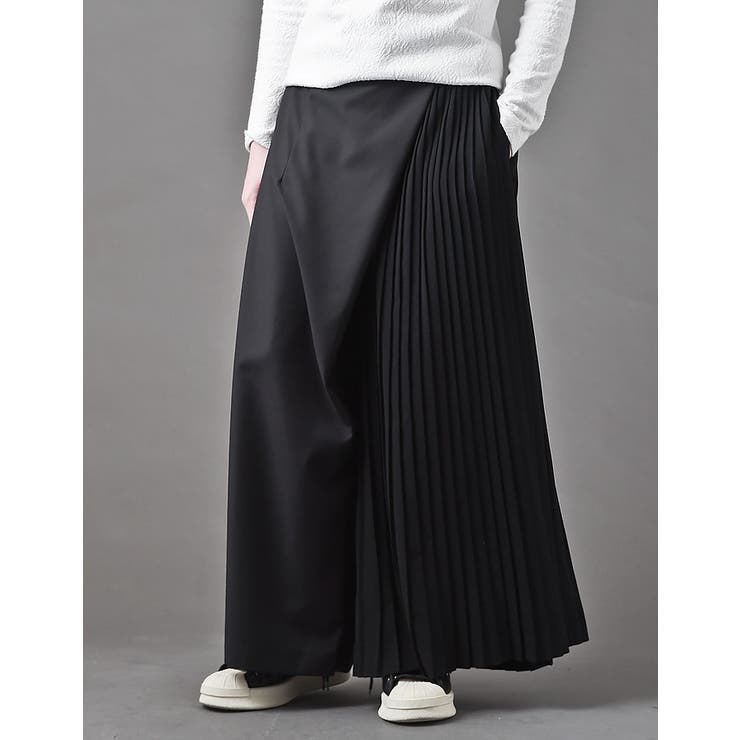 Ka na ta ワイドハカマパンツ プリーツデザイン【FREE】総丈約80cm Ka na ta ワイドハカマパンツ プリーツデザイン【FREE】総丈約