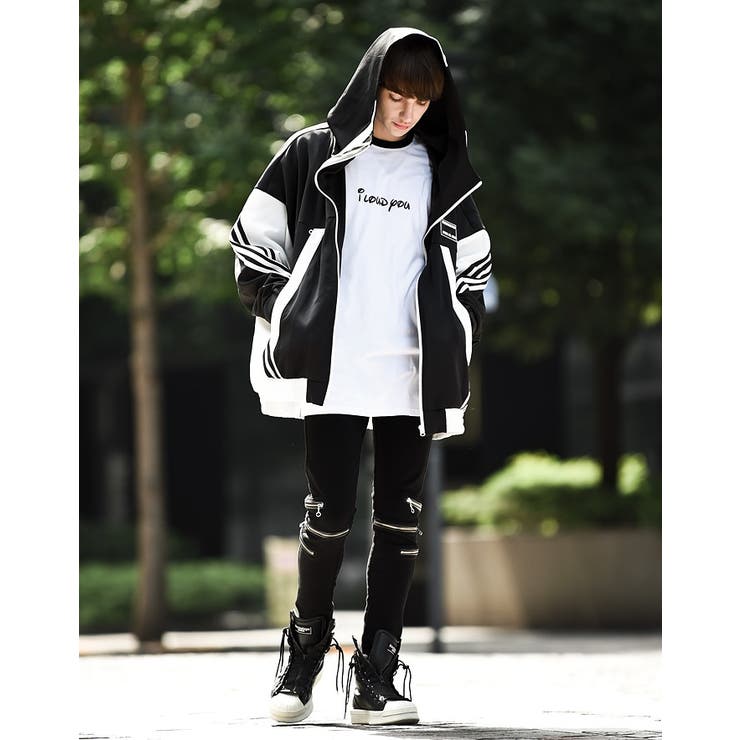 KOCHE】SILKカラーブロック パッチワーク オーバーサイズ ポロシャツ