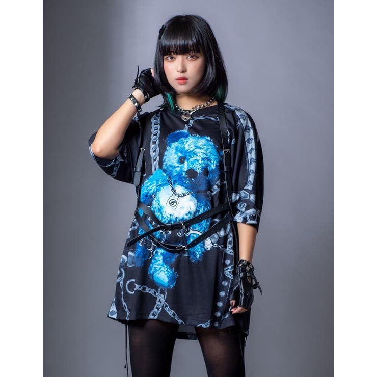 A*様 BUFFALO BOBS グラフィックTシャツ ブラック サイズ1 BONTAGE(ボンテージ)くまちゃん ビッグシルエット Tシャツ[品番