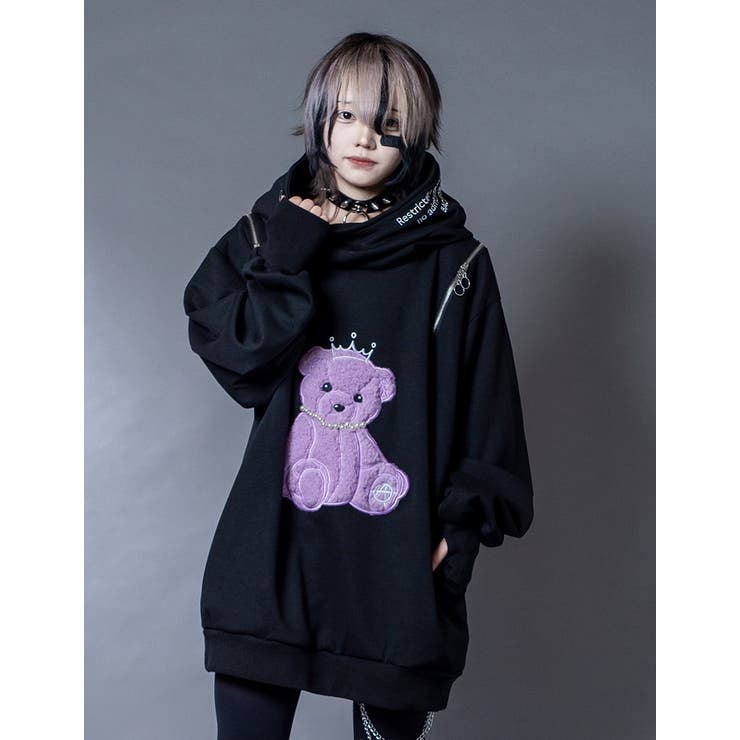 BUFFALO BOBS ガールフォト柄プリントパーカー CROSS BEARプリントパーカー– A AM STUDIO