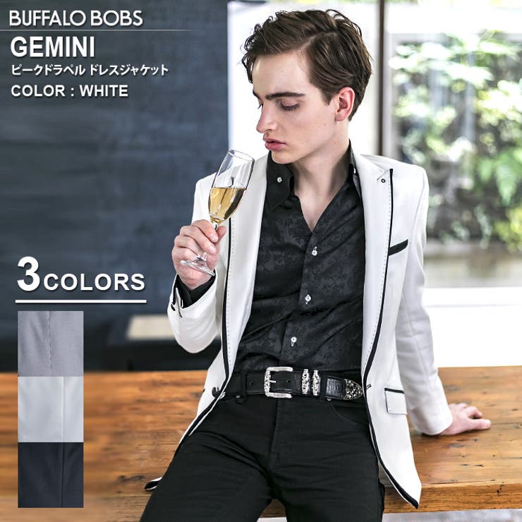 美品✨バッファローボブズ 裏地総柄スーツセットアップ 2B 光沢　黒　M PUREGOLD BUFFALO BOBS バッファローボブズ NEW YORKER CORDURA