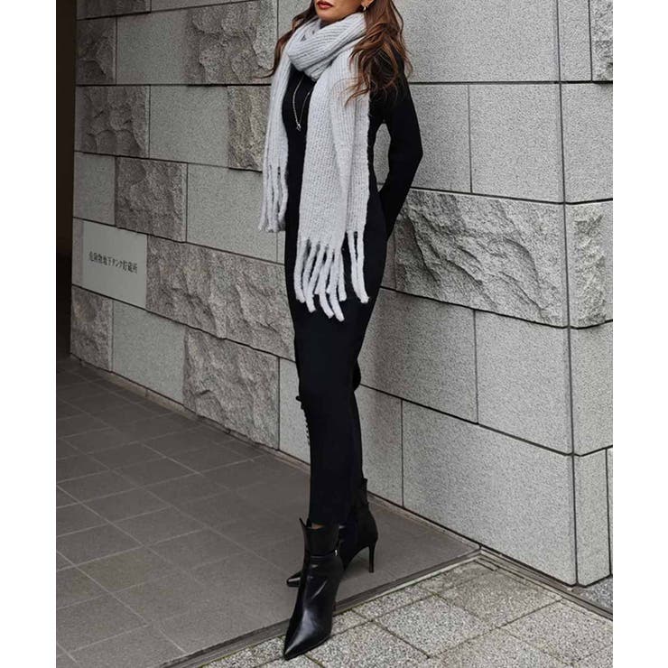 フリンジニットスカーフesutoreja マフラー スタイルアップ | BUYSENSE | 詳細画像7 